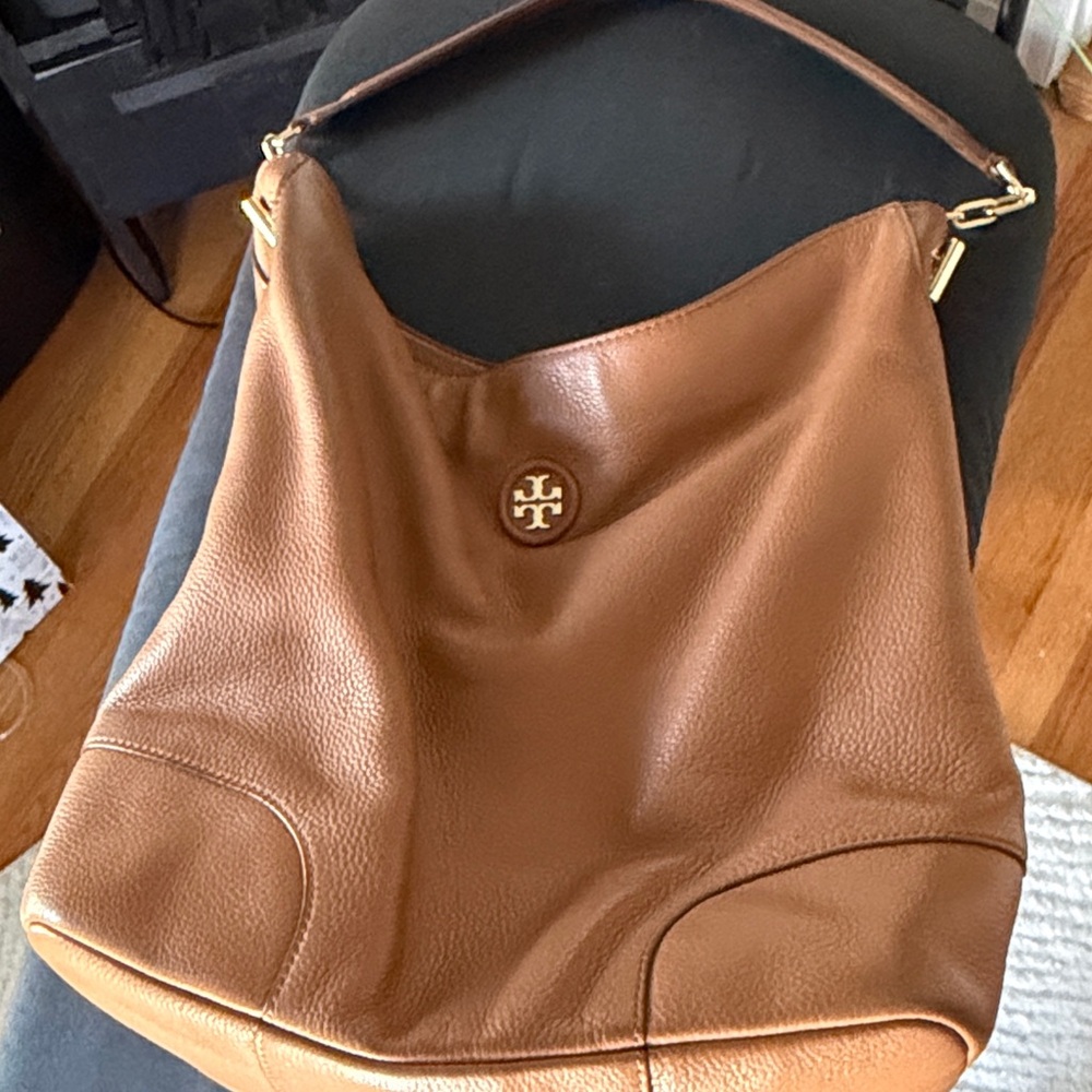 Tory Burch Brown Leather Hobo Bag